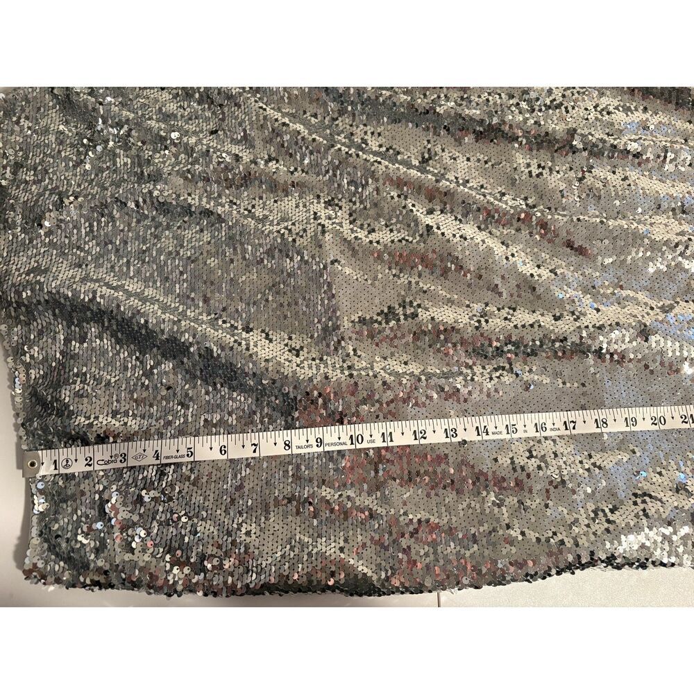 Silver Sequin One Shoulder Maxi Dress - Picture 7 of 8
